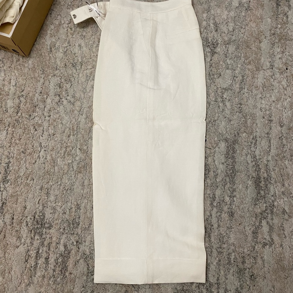 Anne Klein Cream Wide/Cropped Pants for Work